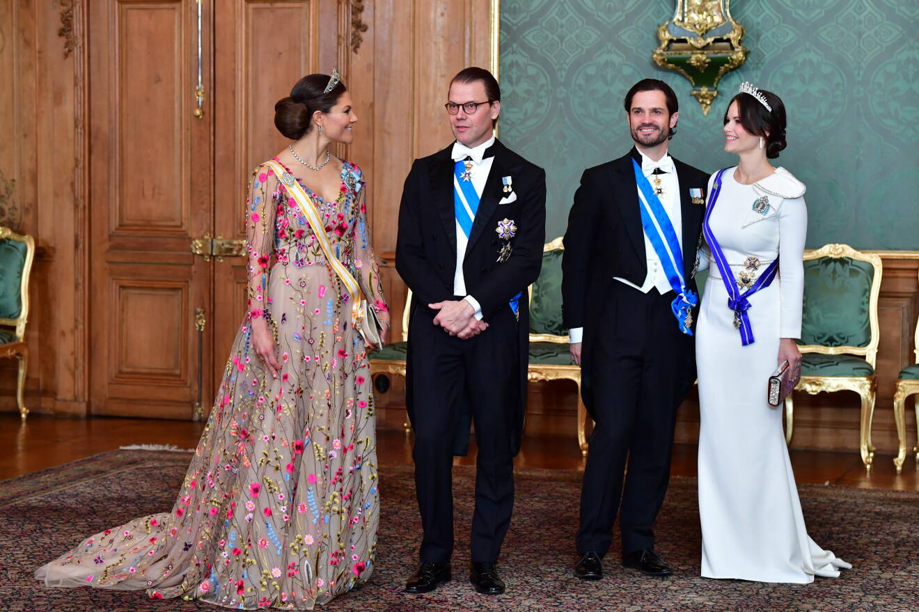 Kronprinsessan Victoria, prins Daniel, prins Carl Philip och prinsessan Sofia.