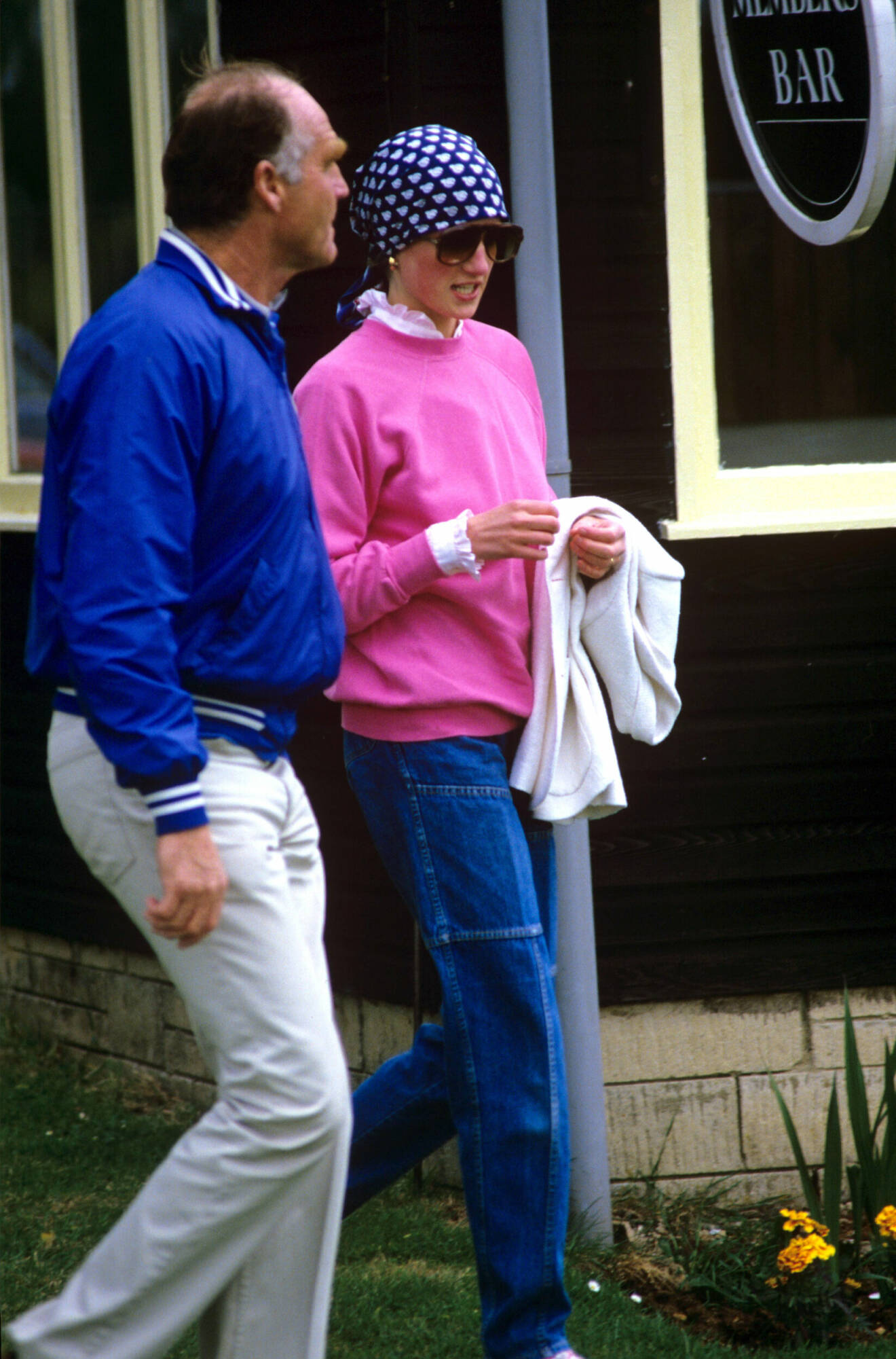 Ronald Ferguson och prinsessan Diana på hästpolo i Windsor, 1986.