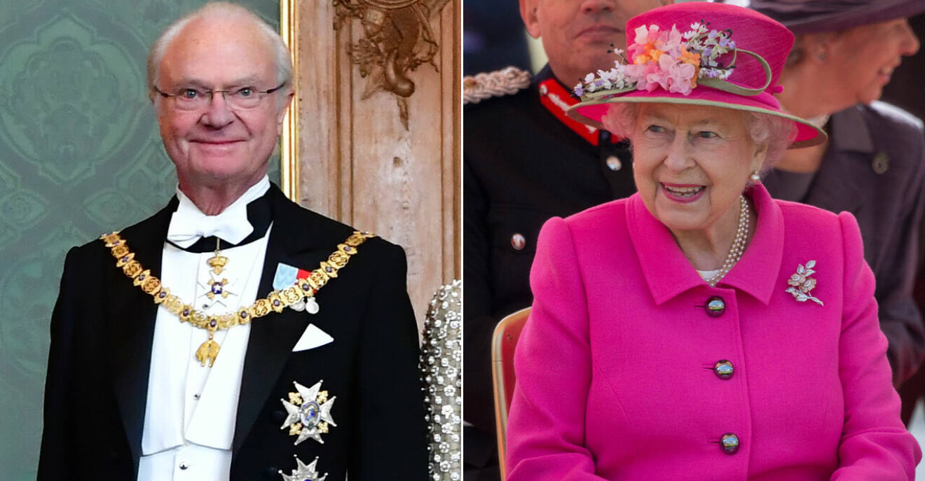 Kung Carl XVI Gustaf och drottning Elizabeth.
