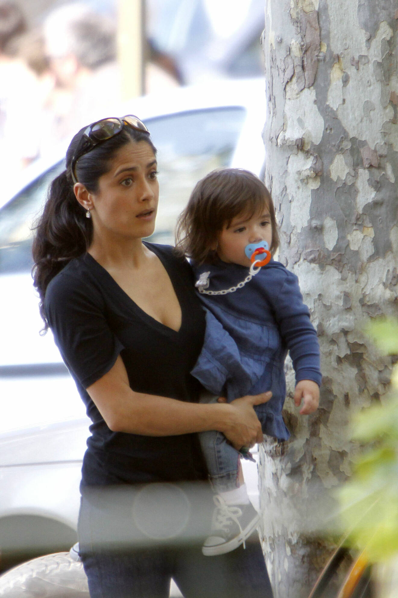 salma hayek med dottern 2009