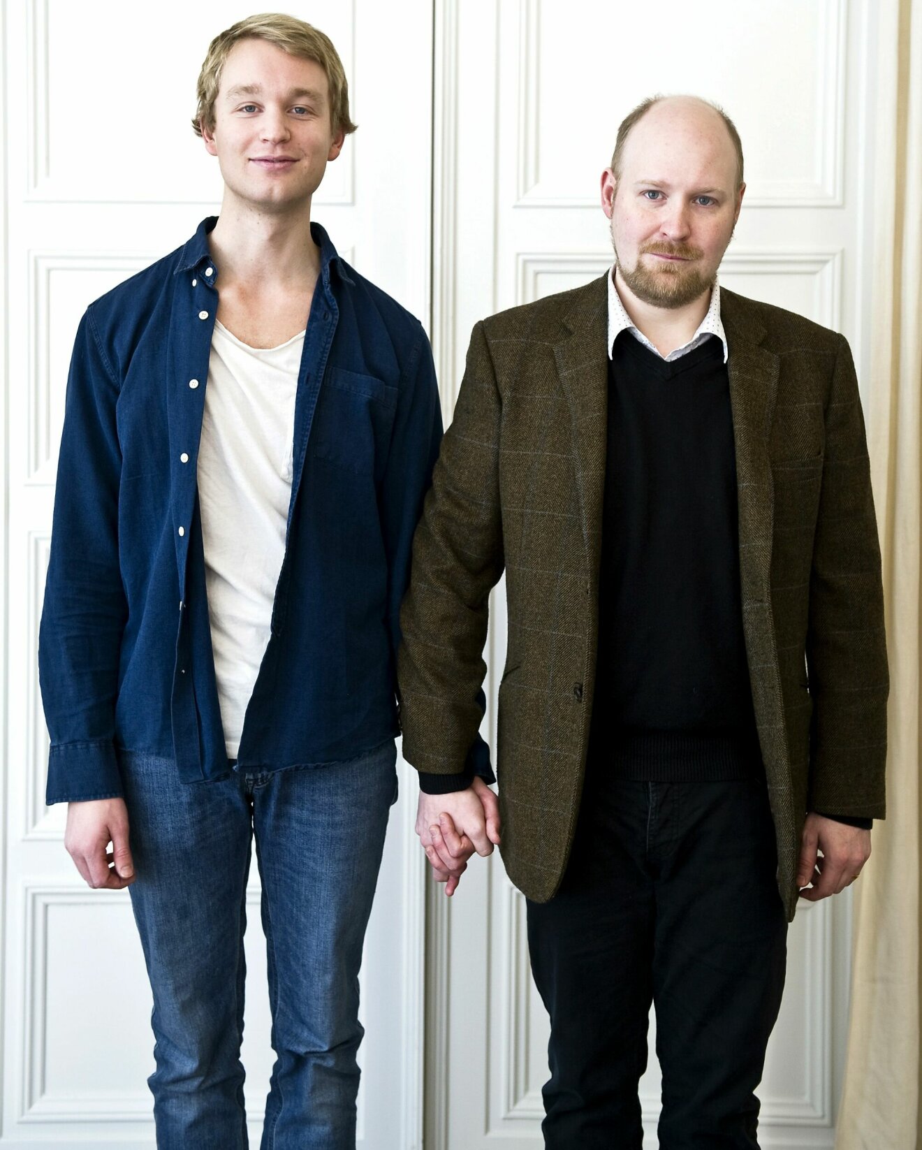 Björn Gustafsson och Henrik Dorsin i tv-serien Kontoret.