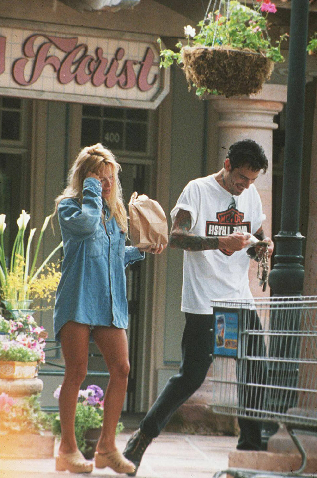 Pamela Anderson och Tommy Lee i Malibu, 1995.