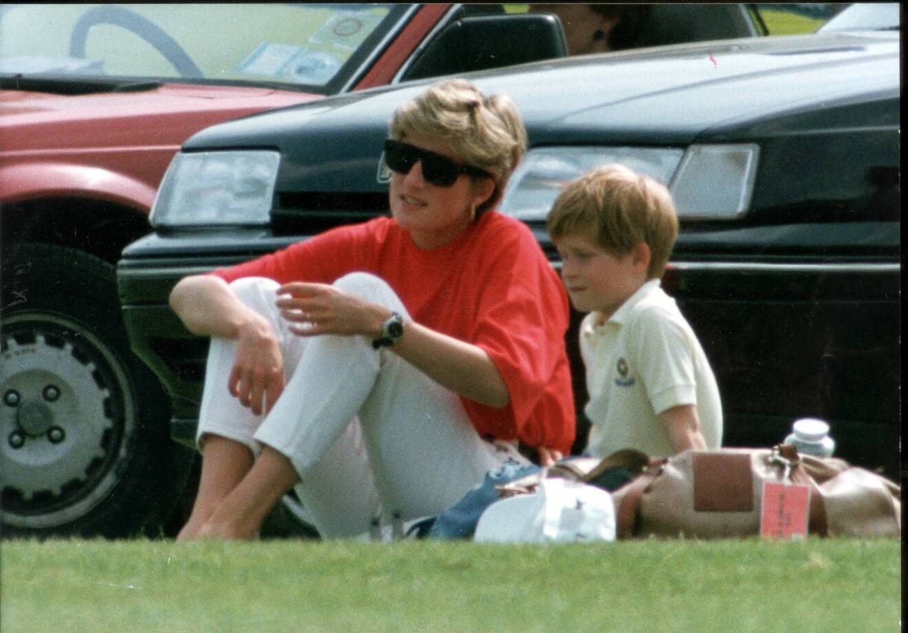 Prinsessan Diana och prins Harry på hästpolo, 1992