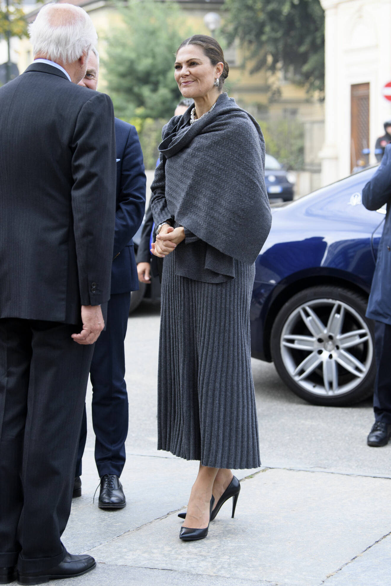 Kronprinsessan Victoria i set från Soft goat på besök i Turin, 2021.