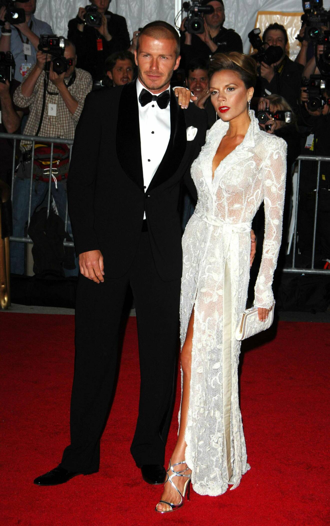 David och Victoria Beckham, på metgalan 2008.
