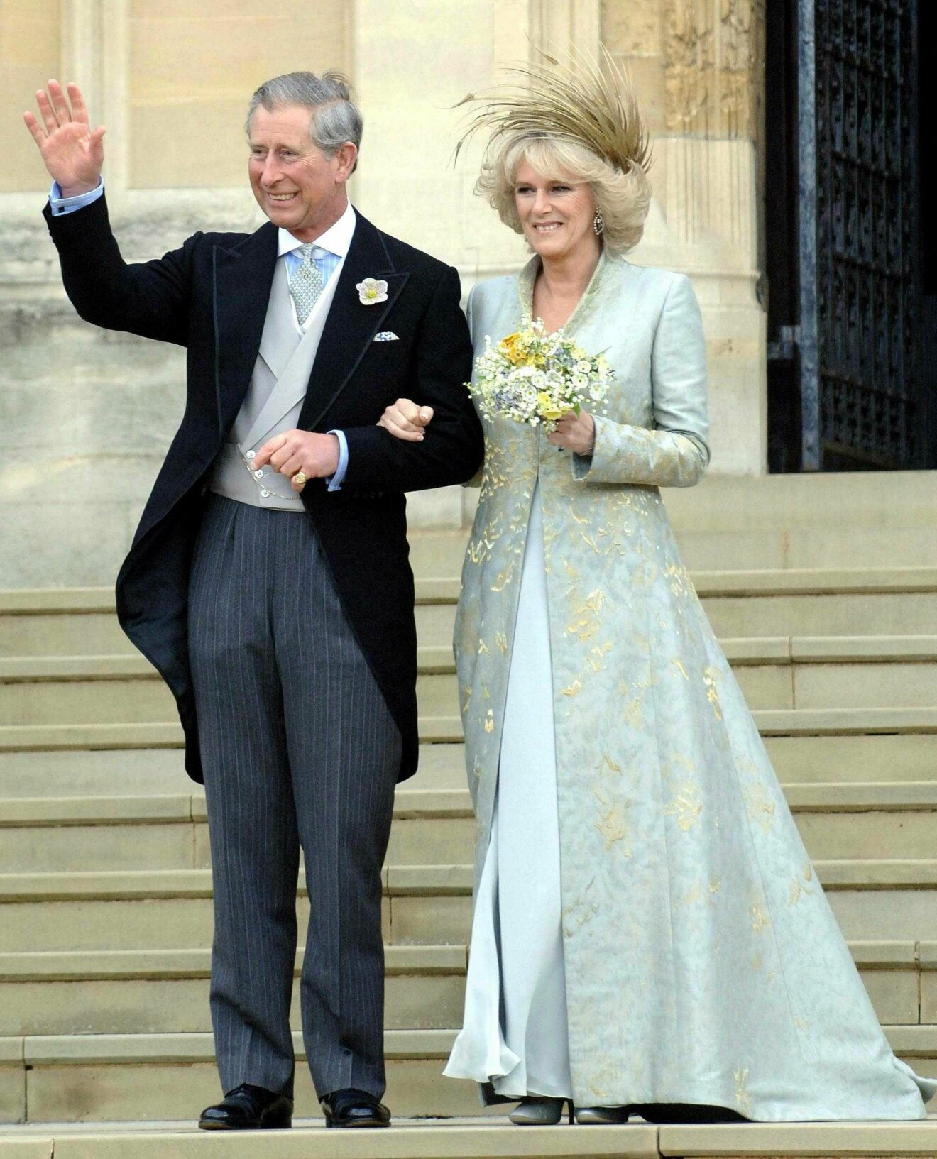 Prins Charles och Camilla vid bröllopet 2015.