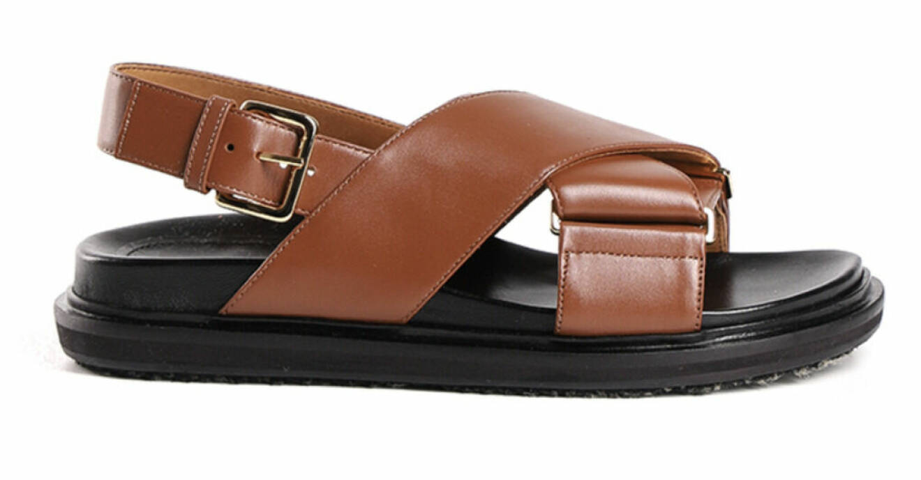 bruna sandaler från Marni.