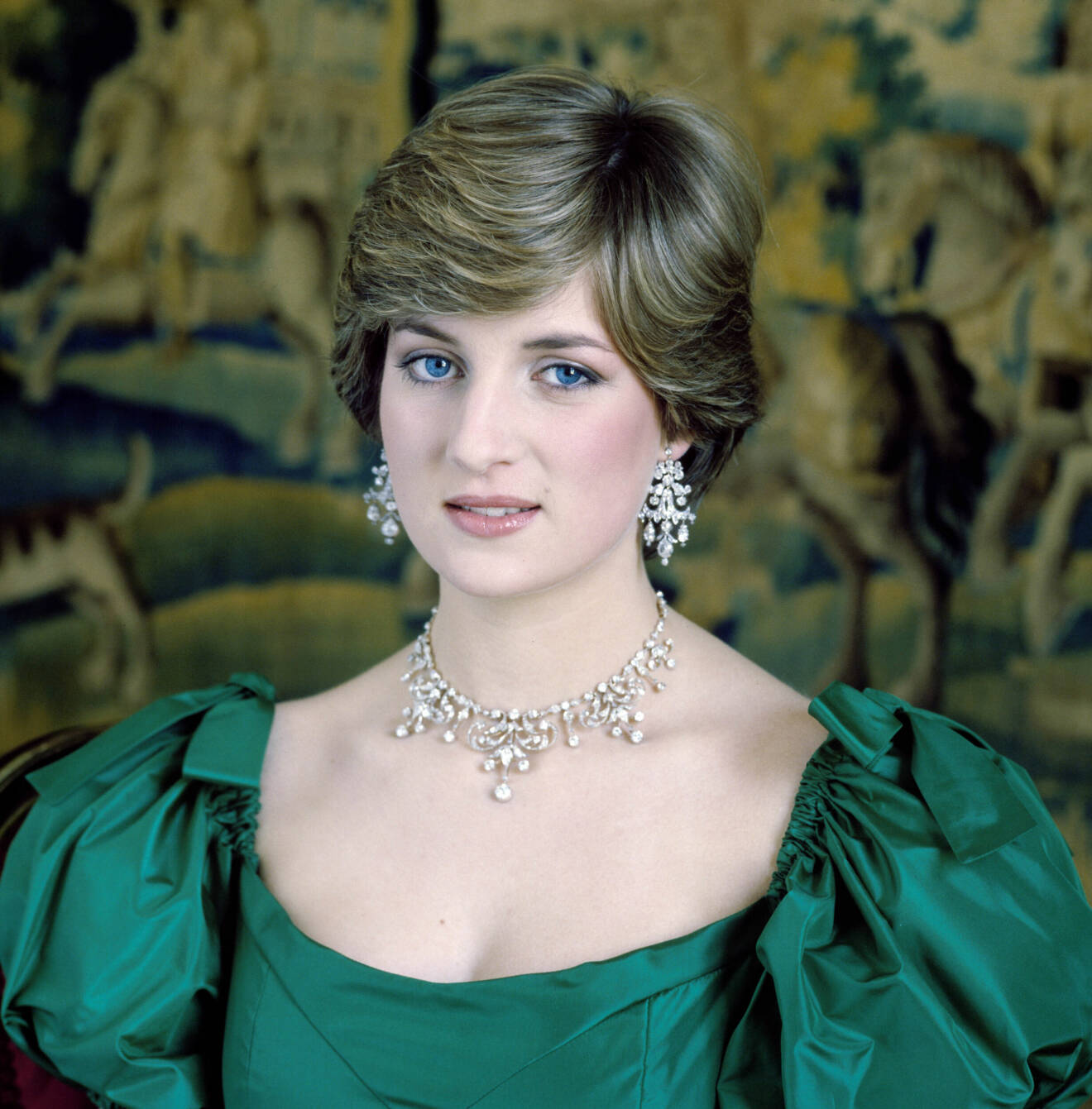 Diana 1981 i grön klänning
