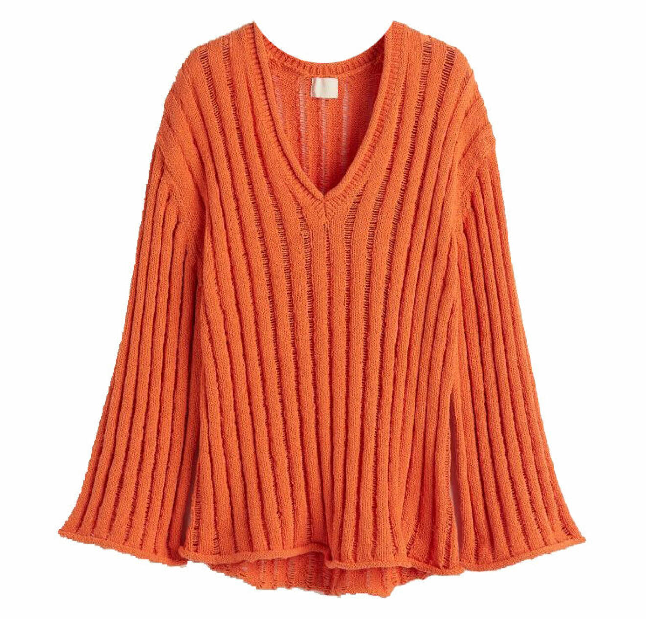 orange mode kläder färgtrend dam 2022: stickad tröja