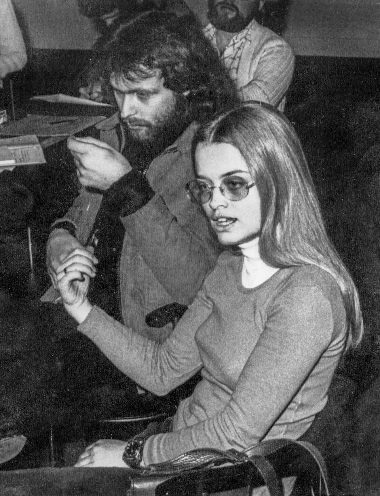 Maria Wallin och Clark Olofsson 1975