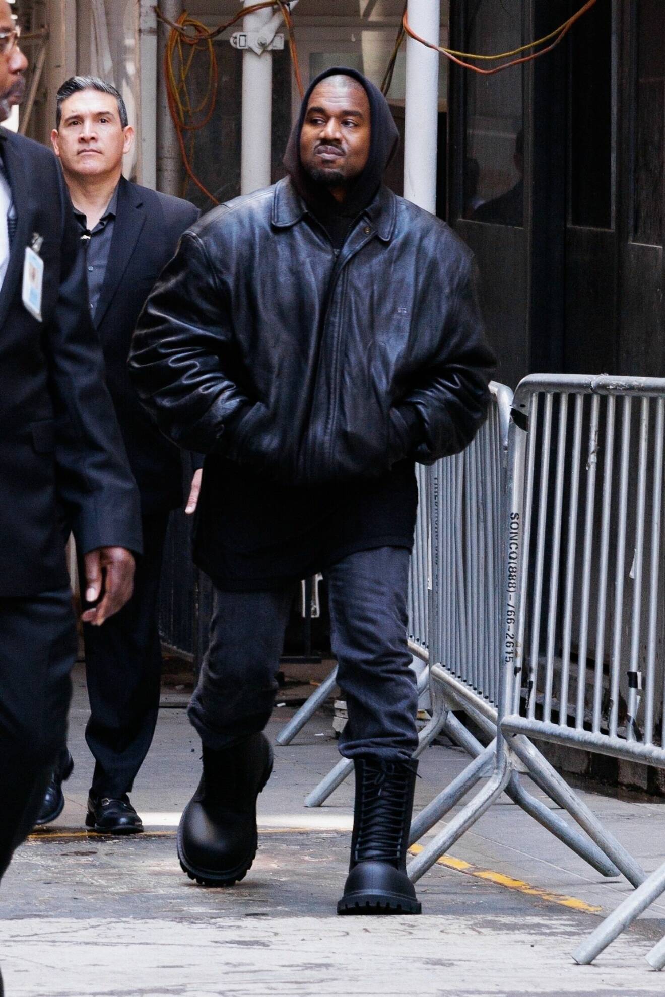 Kanye West på Balenciagas visning i New York