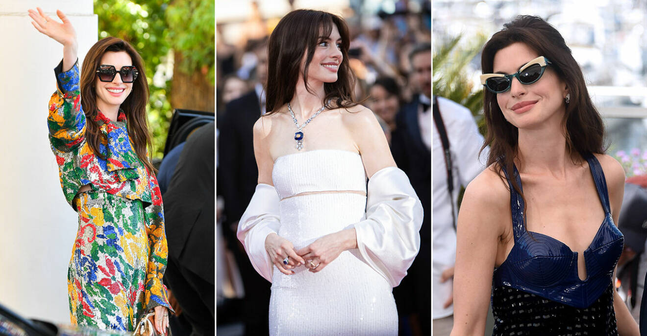 Anne Hathaway stilsäkra looks i Cannes 2022