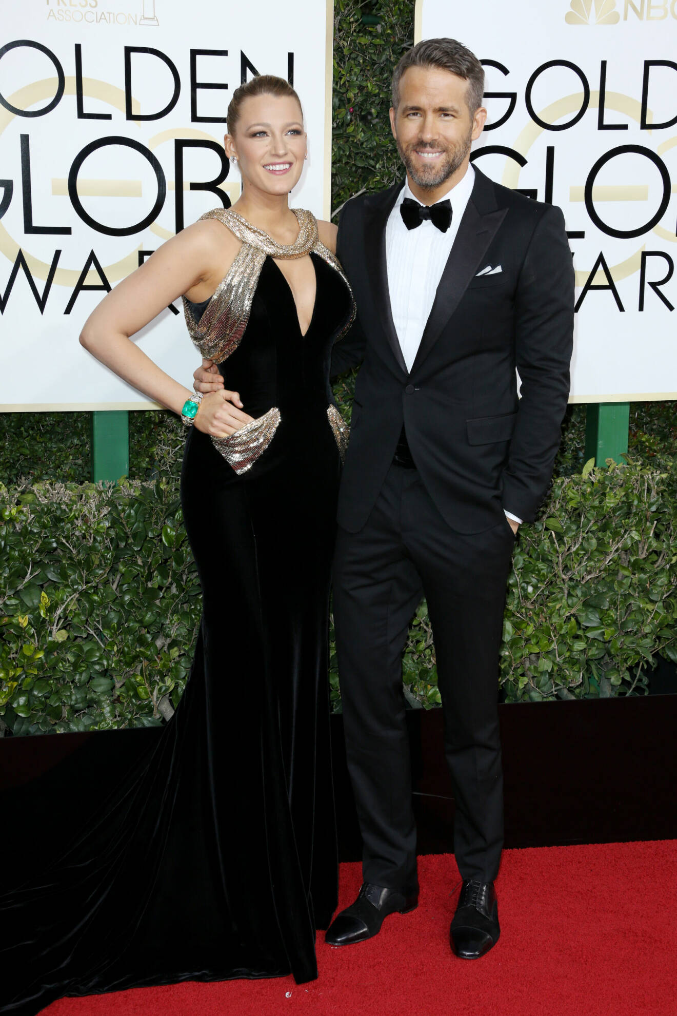 Blake Lively och Ryan Reynolds Golden Globe 2017
