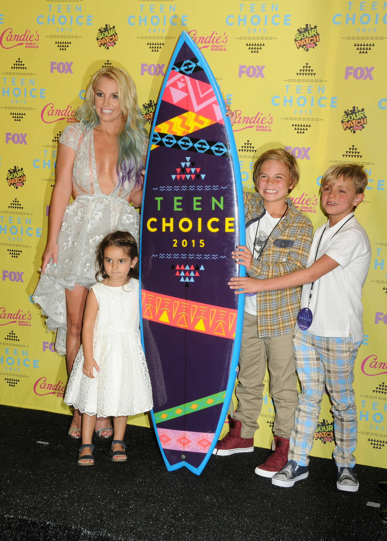 Britney Spears med sönerna 2015