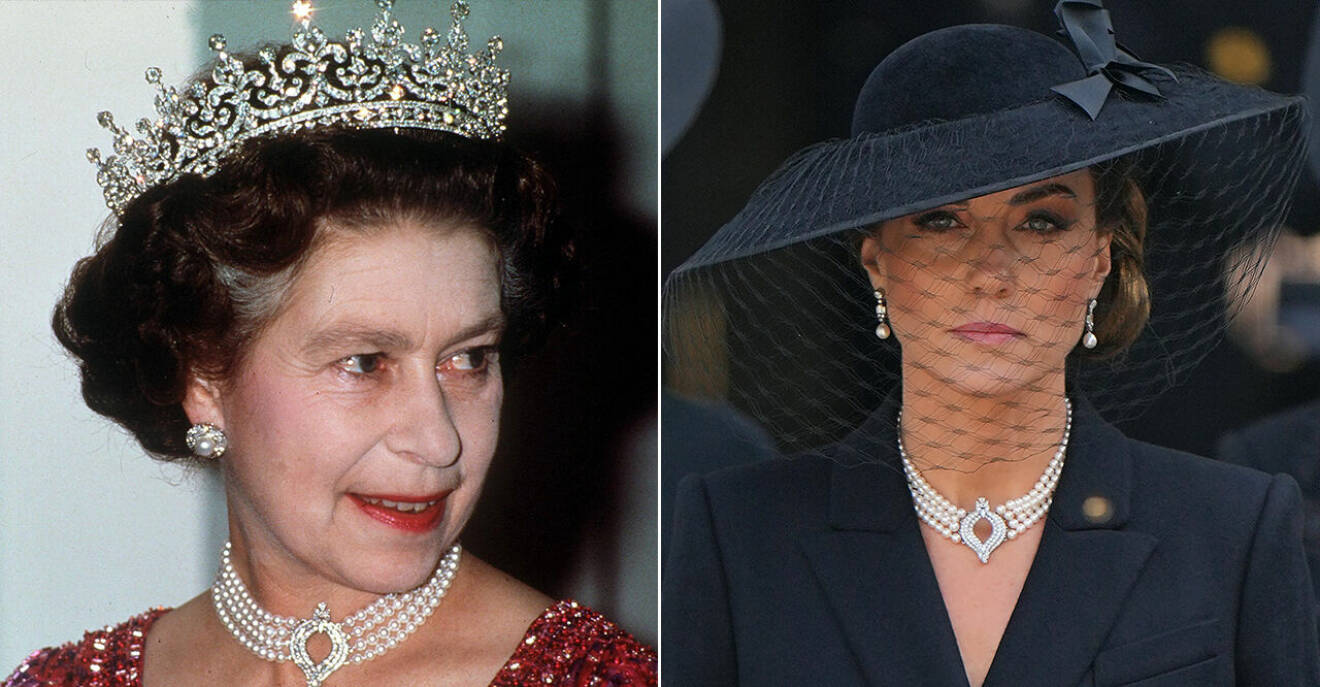 10 gånger Kate Middleton burit drottning Elizabeths smycken
