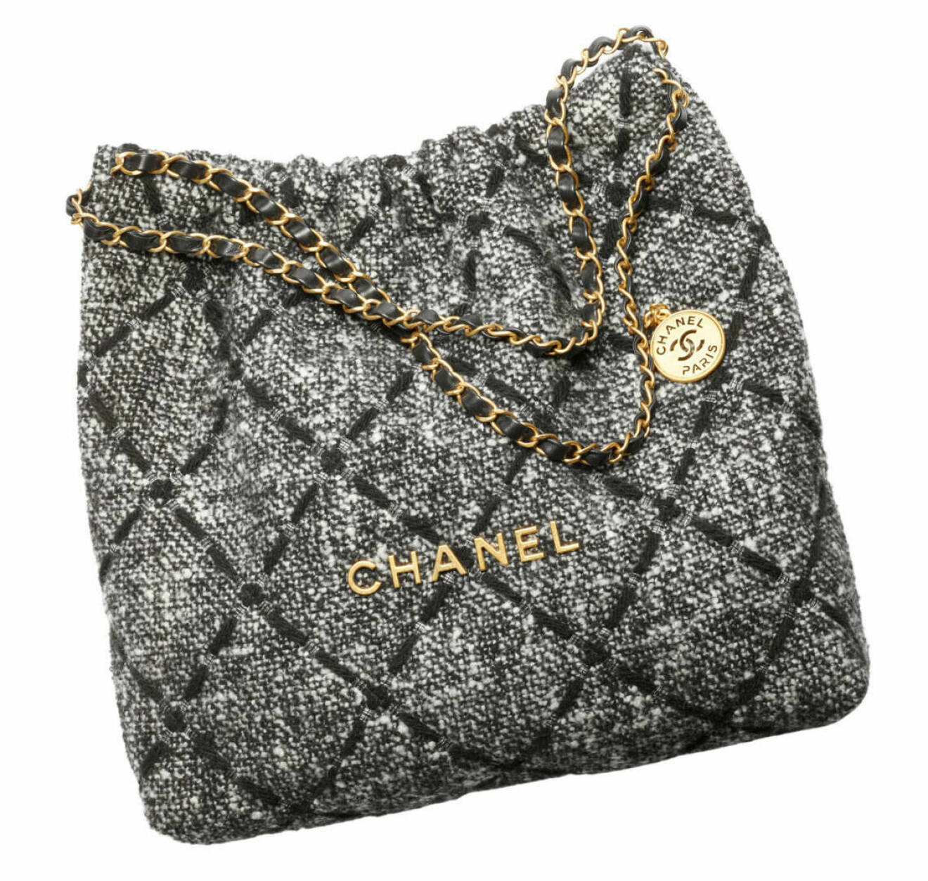 Tweedväska med rutigt mönster från Chanel