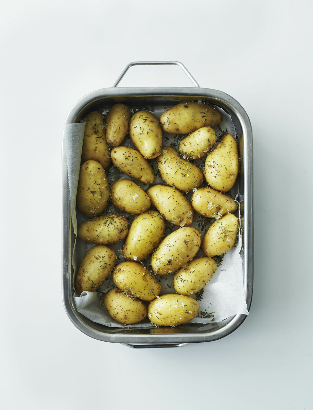 Steg 6 – rosta potatisen samtidigt som du tillagar köttet.
