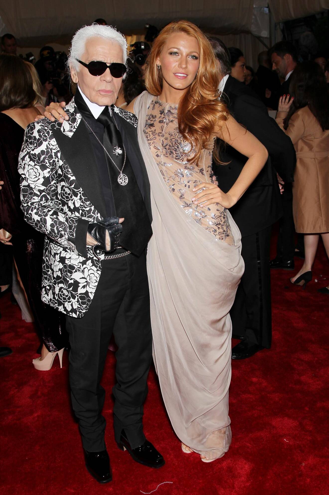 Karl Lagerfeld och Blake Lively på Met-galan 2011.