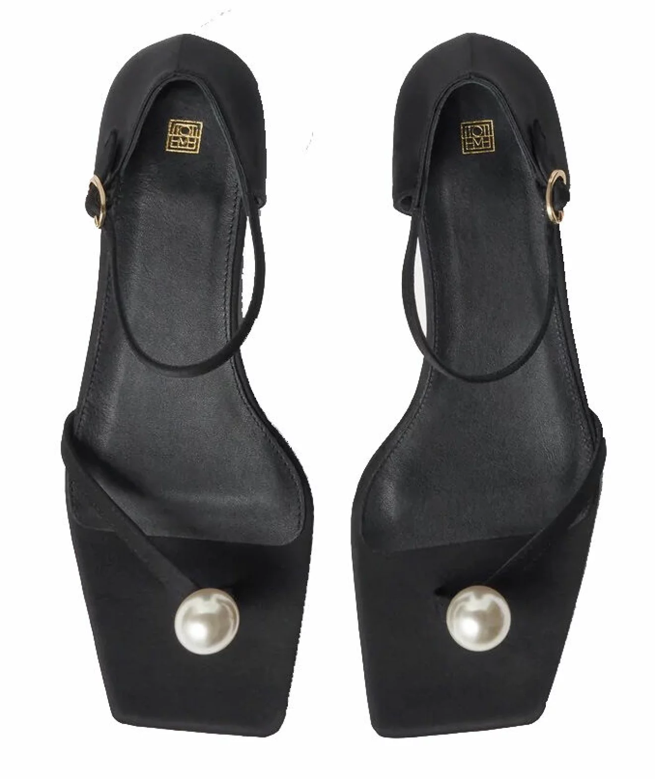 Svarta platta skor från toeme med pärla.