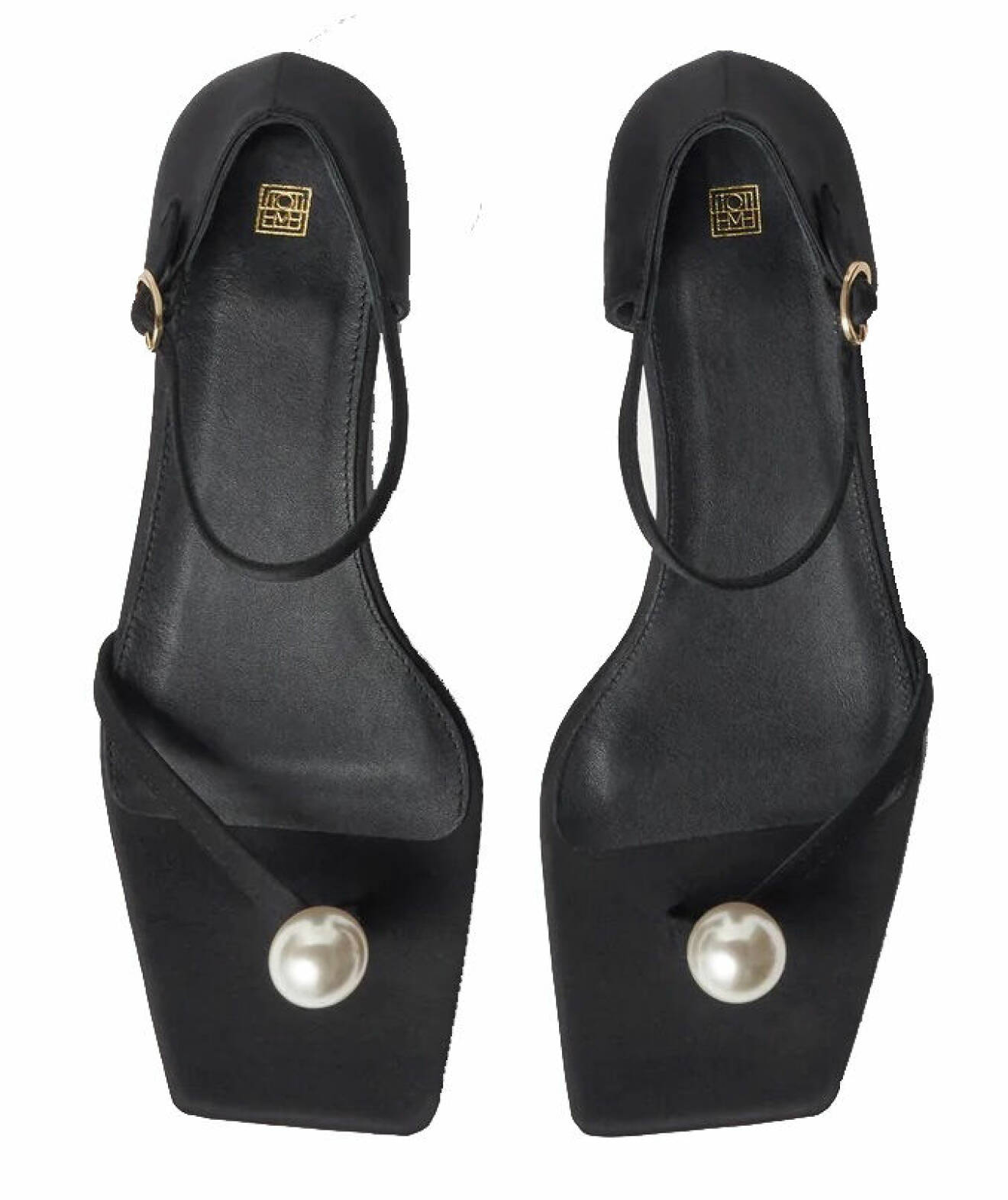 Svarta platta skor från toeme med pärla.