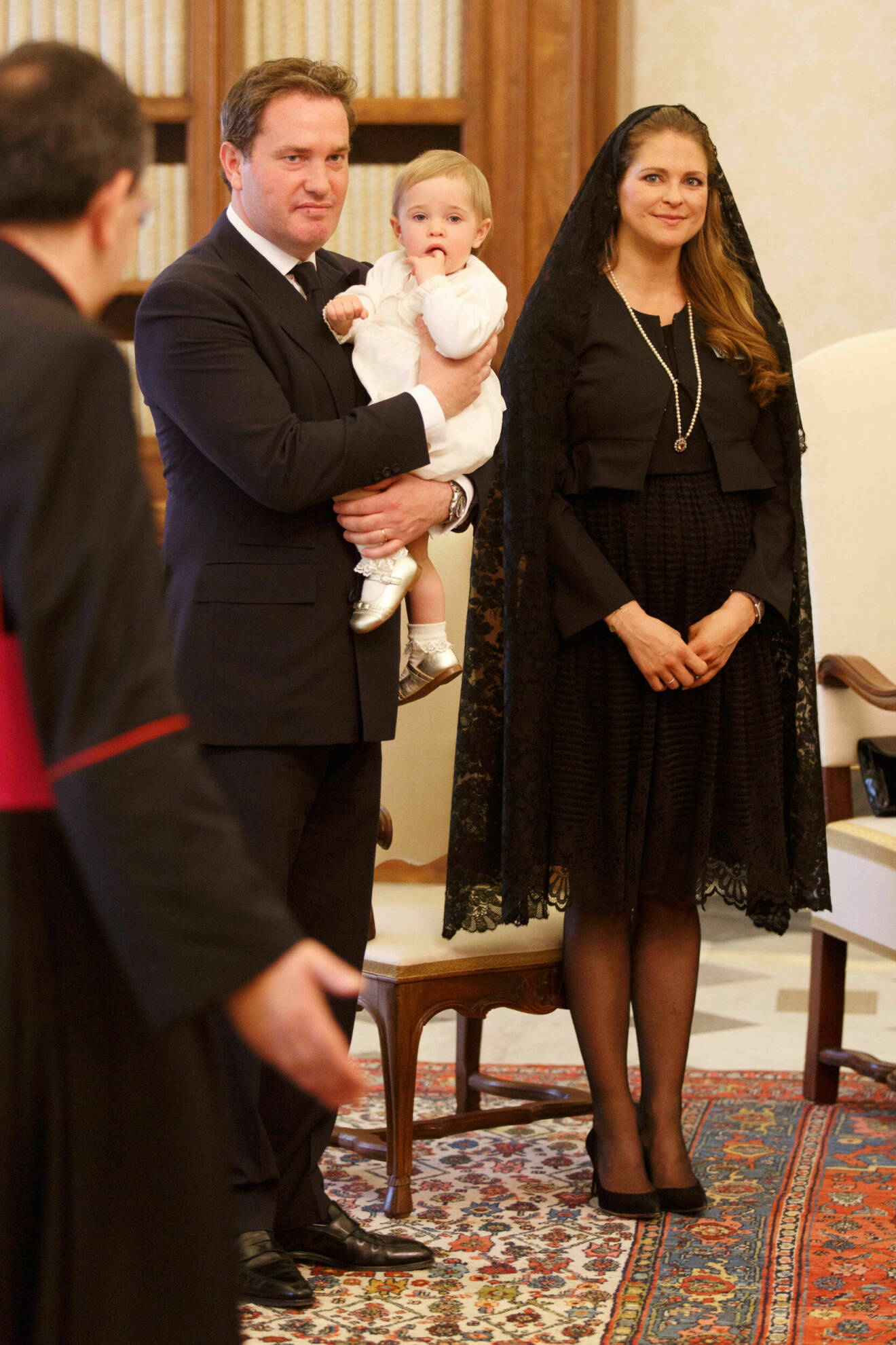 Gravid prinsessan Madeleine träffar påven 2015