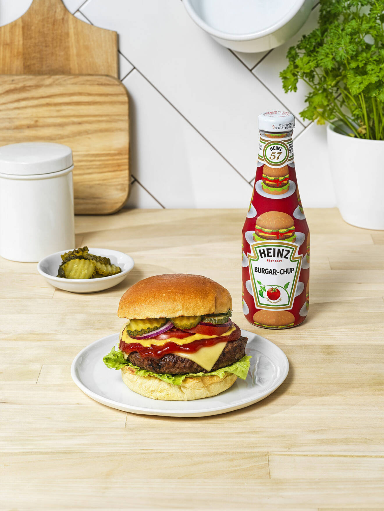 Ingen burgare är komplett utan ketchup.