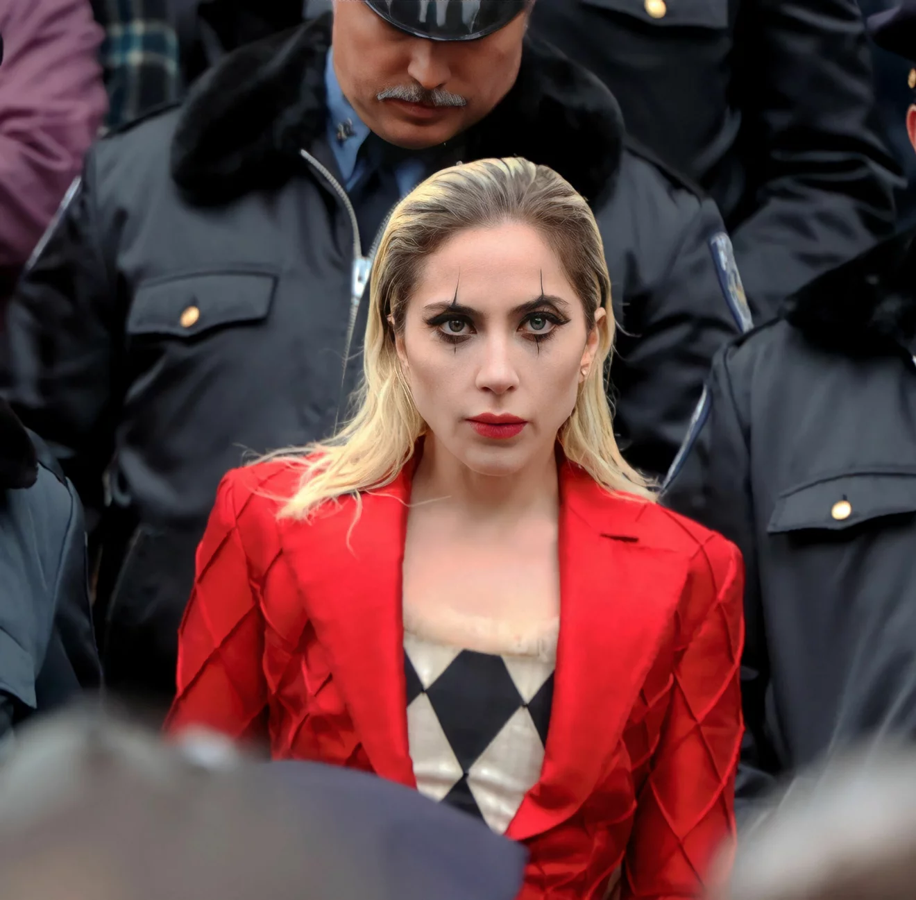 Lady Gaga med en clownsminkning