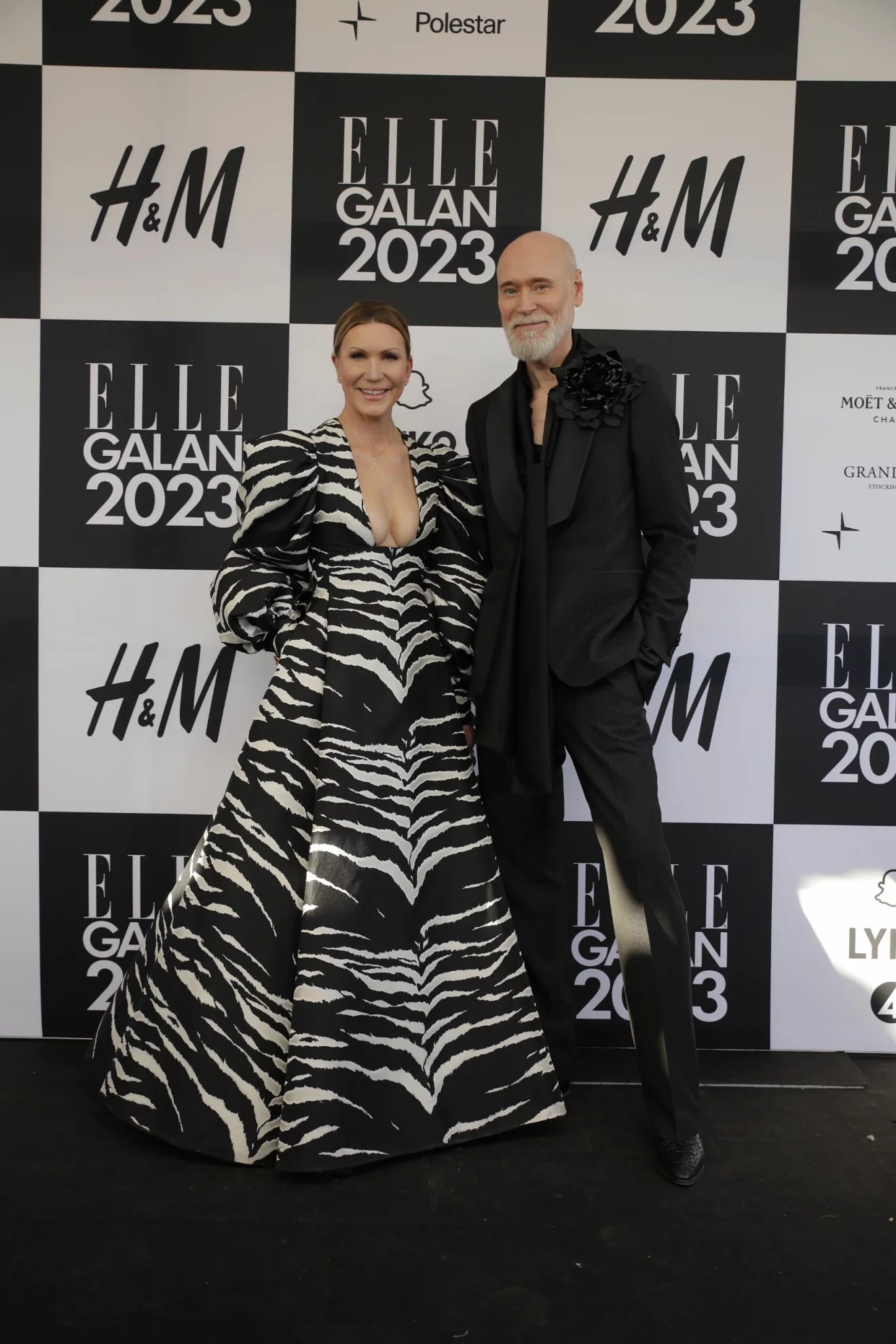 ELLE-galan 2023 röda mattan Jenny Alversjö och Lars Wallin.
