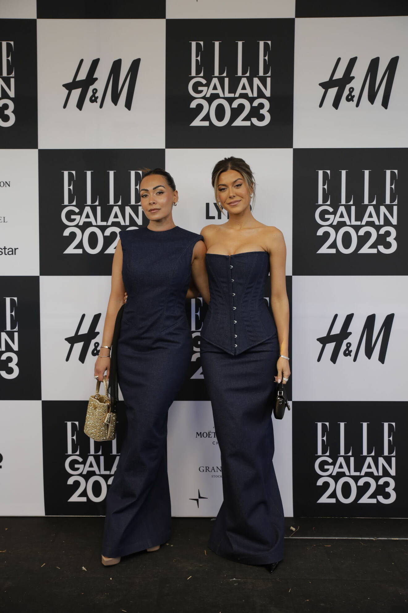 Vanessa Lidblad och Bianca Ingrosso på röda mattan på ELLE-galan 2023