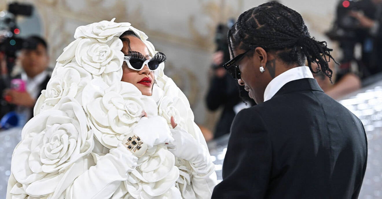 Rihanna och Asap Rocky på Met-galan 2023