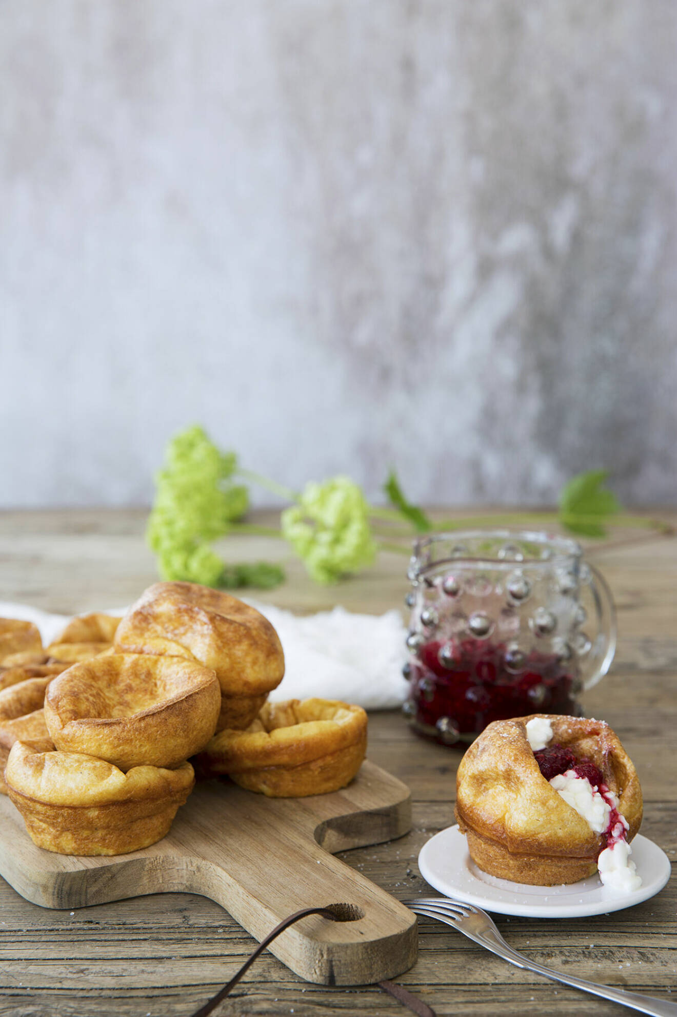 Pannkaksmuffins passar både till frukost eller efterrätt