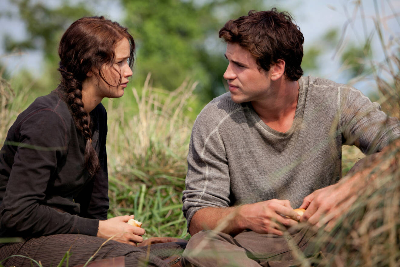 Jennifer Lawrence och Liam Hemsworth i The Hunger Games.