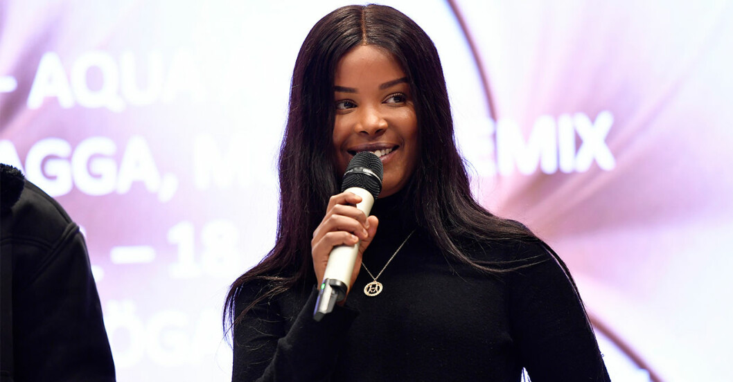 <em>Foto: Stina Stjernkvist/TT</em> Imenella debuterade på Grammisgalan 2018