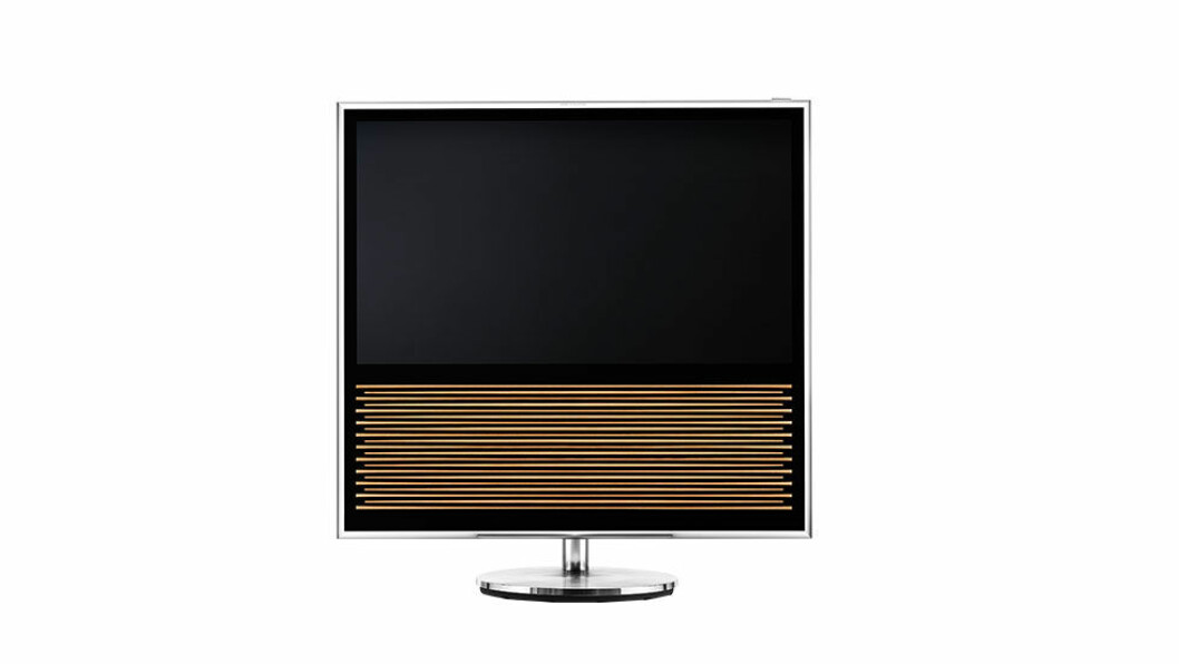 Tv med dekorativ panel, Beovision 14, från 52 995 kr, Bang & Olufsen.