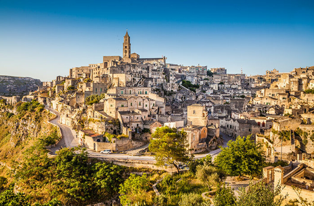 Vacker by i Matera, Italien