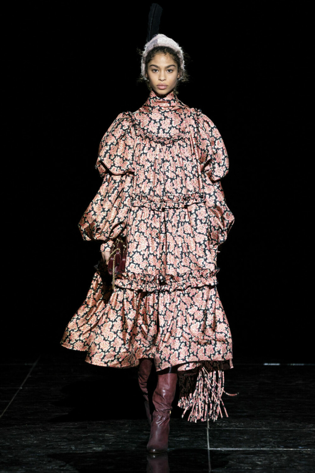 NYFW Marc Jacobs, rosa blommig klänning.