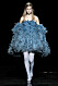 NYFW Marc Jacobs, blå fjäderklänning.