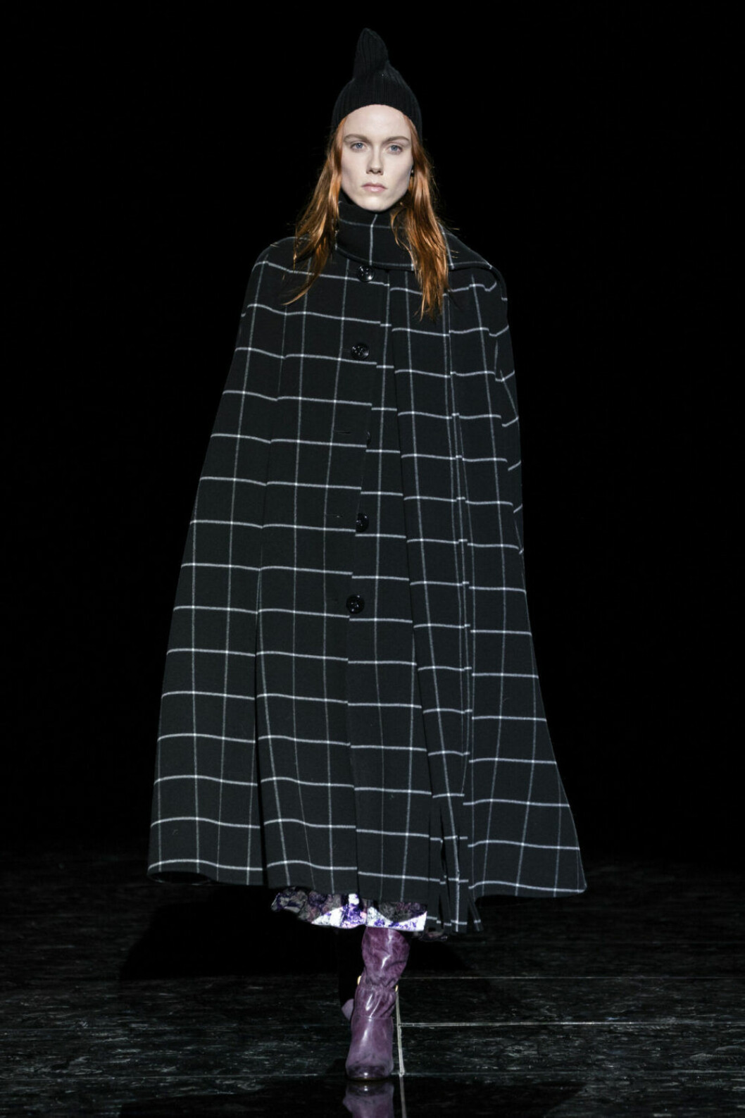 NYFW Marc Jacobs, rutig lång kappa.