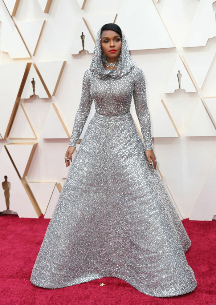 Janelle Monaes i gnistrande klänning
