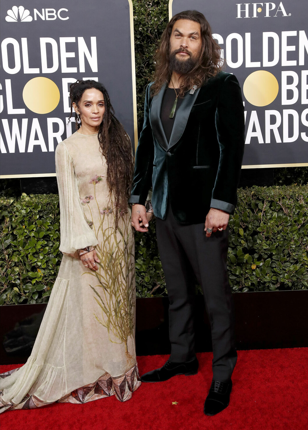 Lisa Bonet och Jason Momoa. Jason Momoa och Lisa Bonet på Golden Globes.