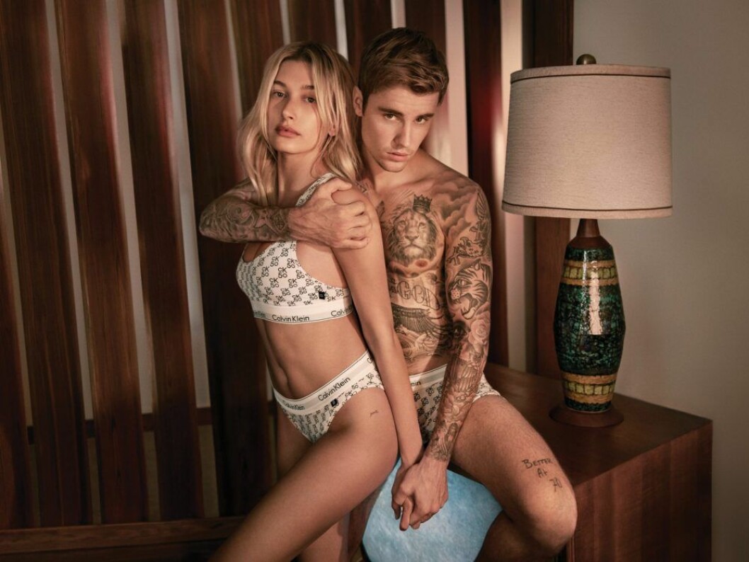 Justin Bieber och Hailey Bieber för Calvin Klein