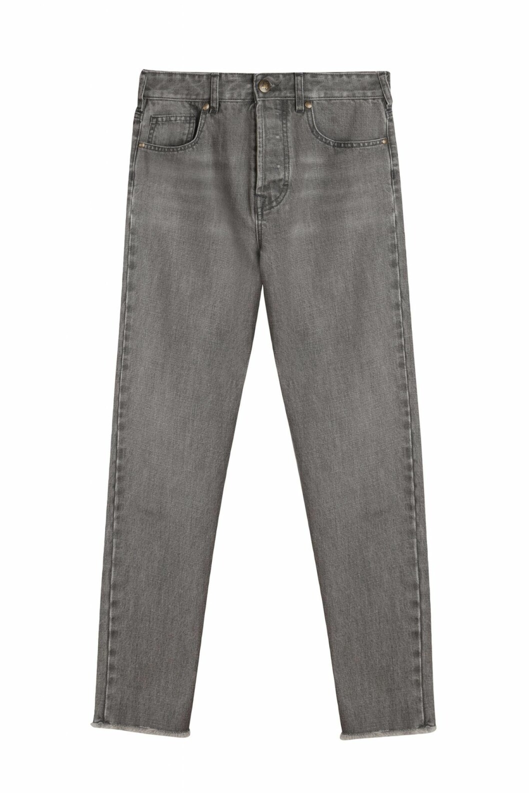 Jeans i grå tvätt och rak modell från By Malina
