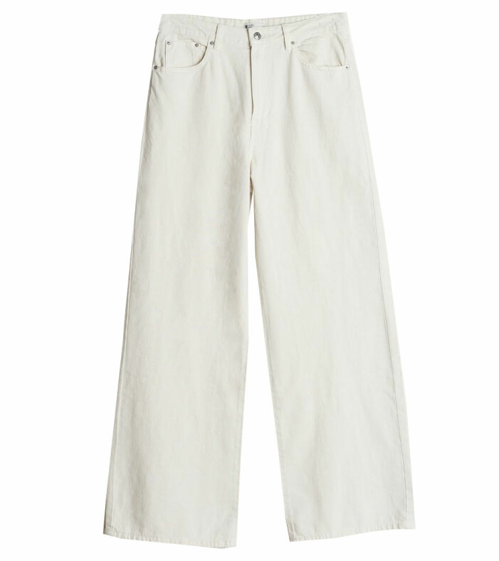vita högmidjade jeans
