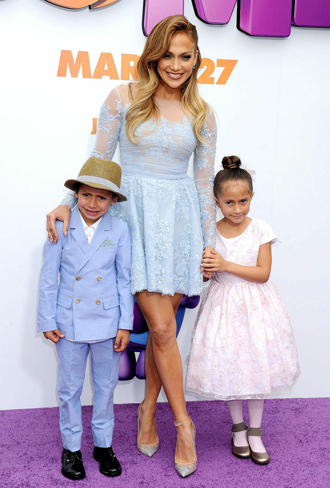 Jennifer Lopez and children Max Anthony and Emme Maribel Muniz