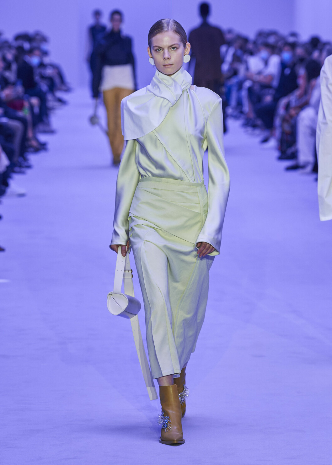 Draperad blus Jil Sander 2022