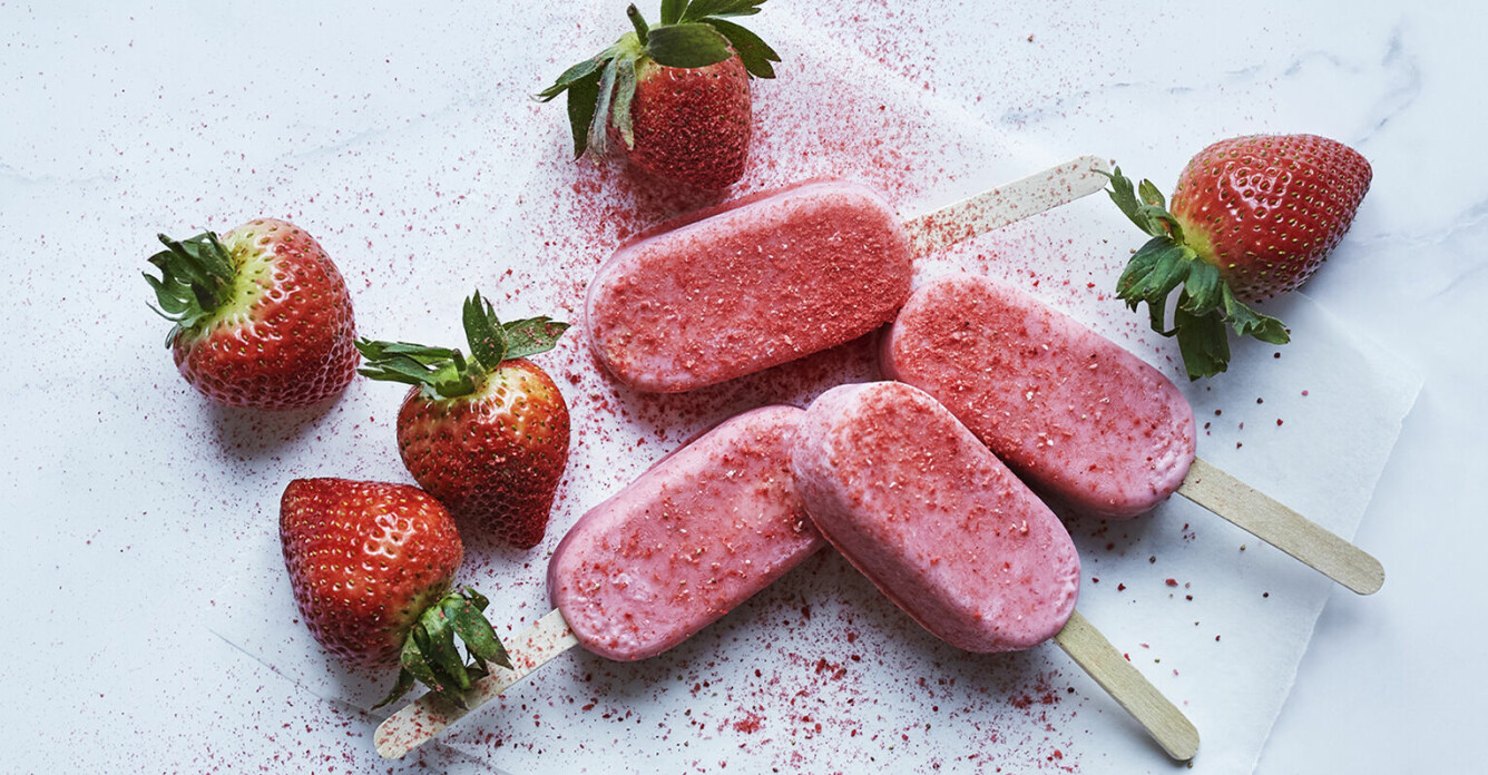 Recept på jordgubbs-smoothie-glass