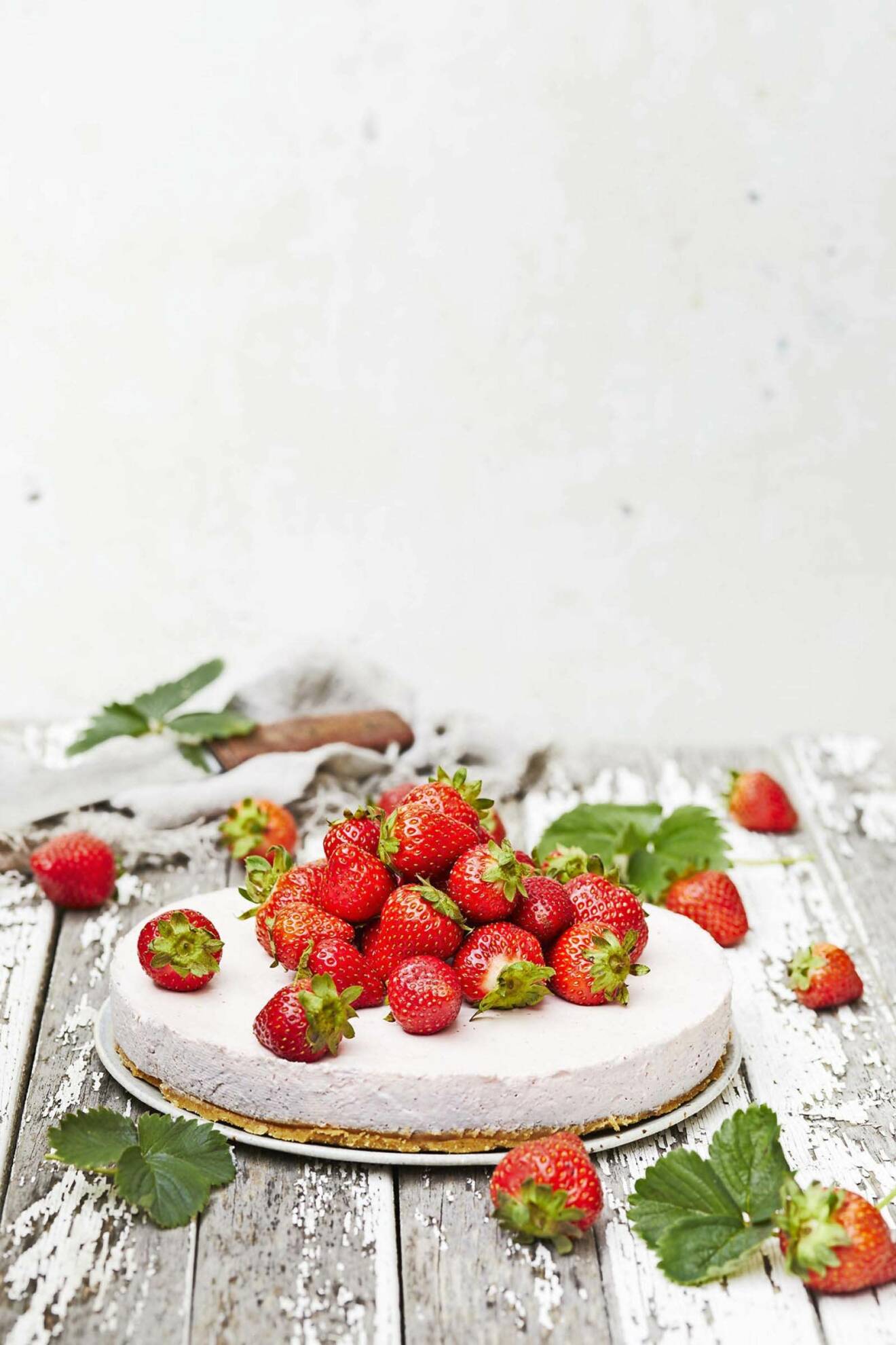 Recept på jordgubbscheesecake