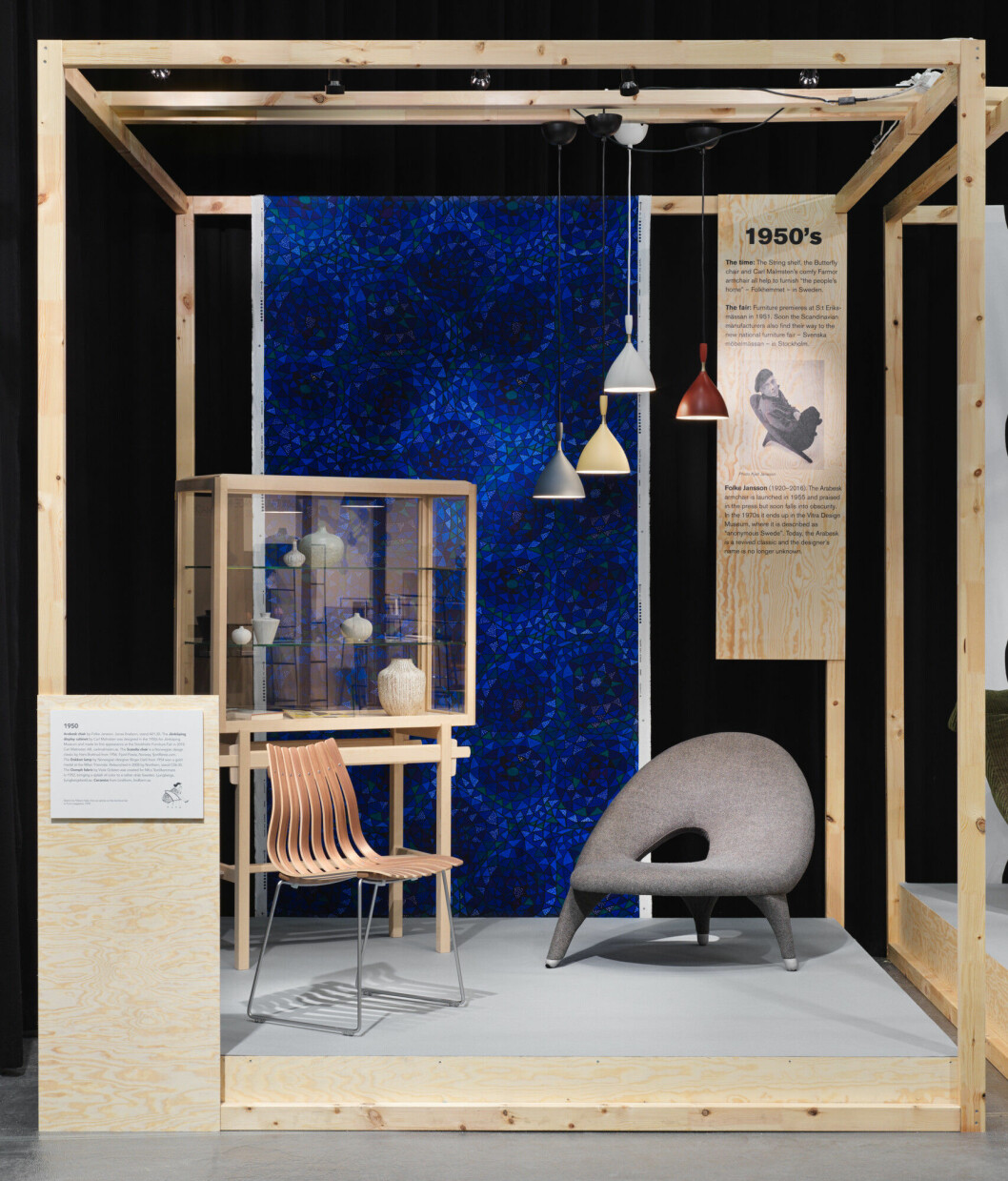 Från 50-talet till i dag – 70 år av skandinavisk design visas upp på Stockholm Furniture & Light fair. Foto: Jonas Lindström 70 år av skandinavisk design - utställning på möbelmässan 2020