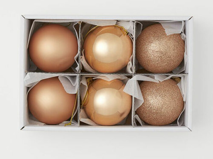 Julkulor i roséguld ton, H&M Home