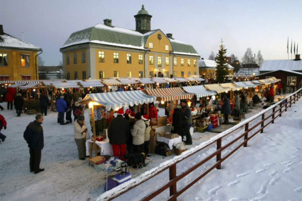 Falu gruvas julmarknad. Falu gruvas julmarknad.